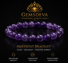 Natural Amethyst Bracelet for Calmness, Protection & Positive Energy | Gemsdeva