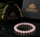Natural Rose Quartz Bracelet for Love & Emotional Healing | Gemsdeva