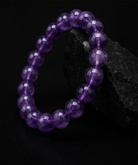 Natural Amethyst Bracelet for Calmness, Protection & Positive Energy | Gemsdeva