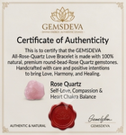Natural Rose Quartz Bracelet for Love & Emotional Healing | Gemsdeva
