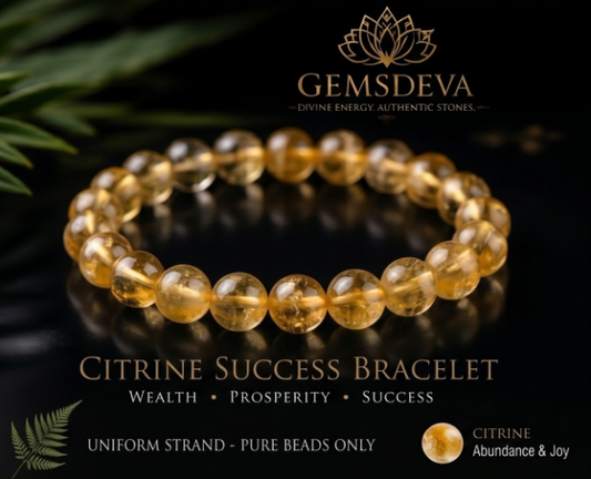 Citrine Bracelet – Success, Abundance & Positive Energy | Gemsdeva