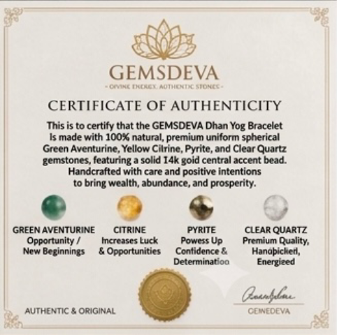 Dhan Yog Bracelet – Prosperity, Success & Positive Energy | Gemsdeva