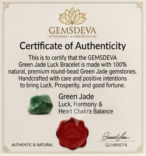 Green Jade Bracelet for Prosperity, Harmony & Good Fortune | Gemsdeva