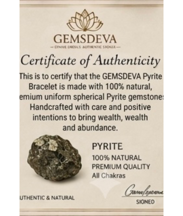 Pyrite Bracelet – Wealth, Confidence & Protection | Gemsdeva
