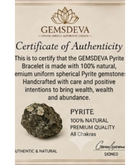 Pyrite Bracelet – Wealth, Confidence & Protection | Gemsdeva