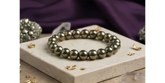 Pyrite Bracelet – Wealth, Confidence & Protection | Gemsdeva