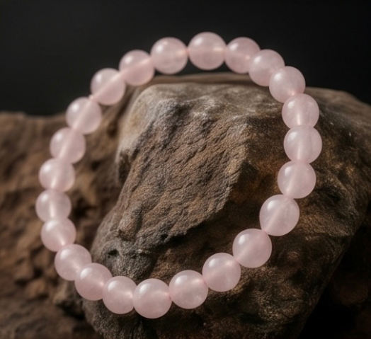 Natural Rose Quartz Bracelet for Love & Emotional Healing | Gemsdeva