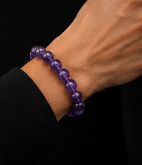 Natural Amethyst Bracelet for Calmness, Protection & Positive Energy | Gemsdeva
