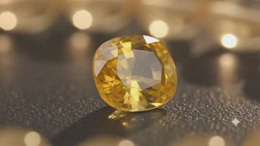 Yellow Sapphire 7 Carats (7.77 Ratti) - 100% Natural Untreated Unheated | Sri Lanka Origin | Lab Certified