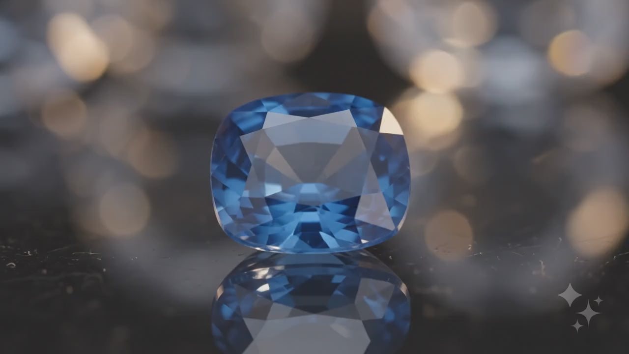 Blue Sapphire 7.25 Carats – Untreated Unheated | Sri Lanka | Cushion Cut